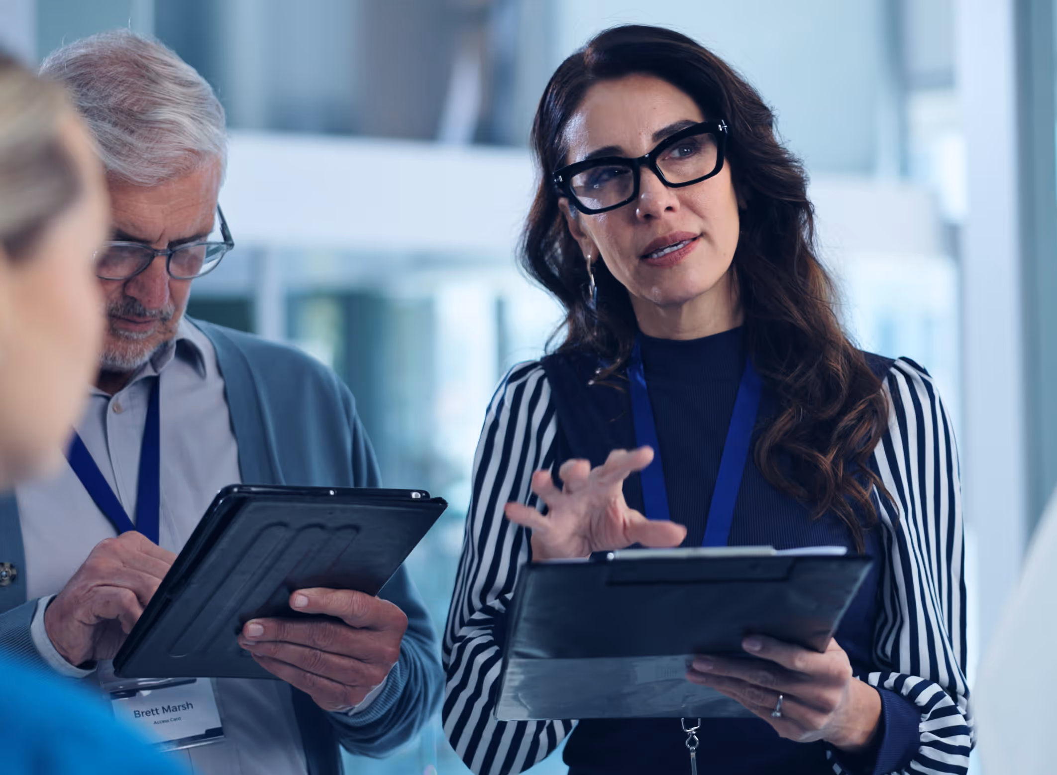Health-tech leaders reviewing growth strategy